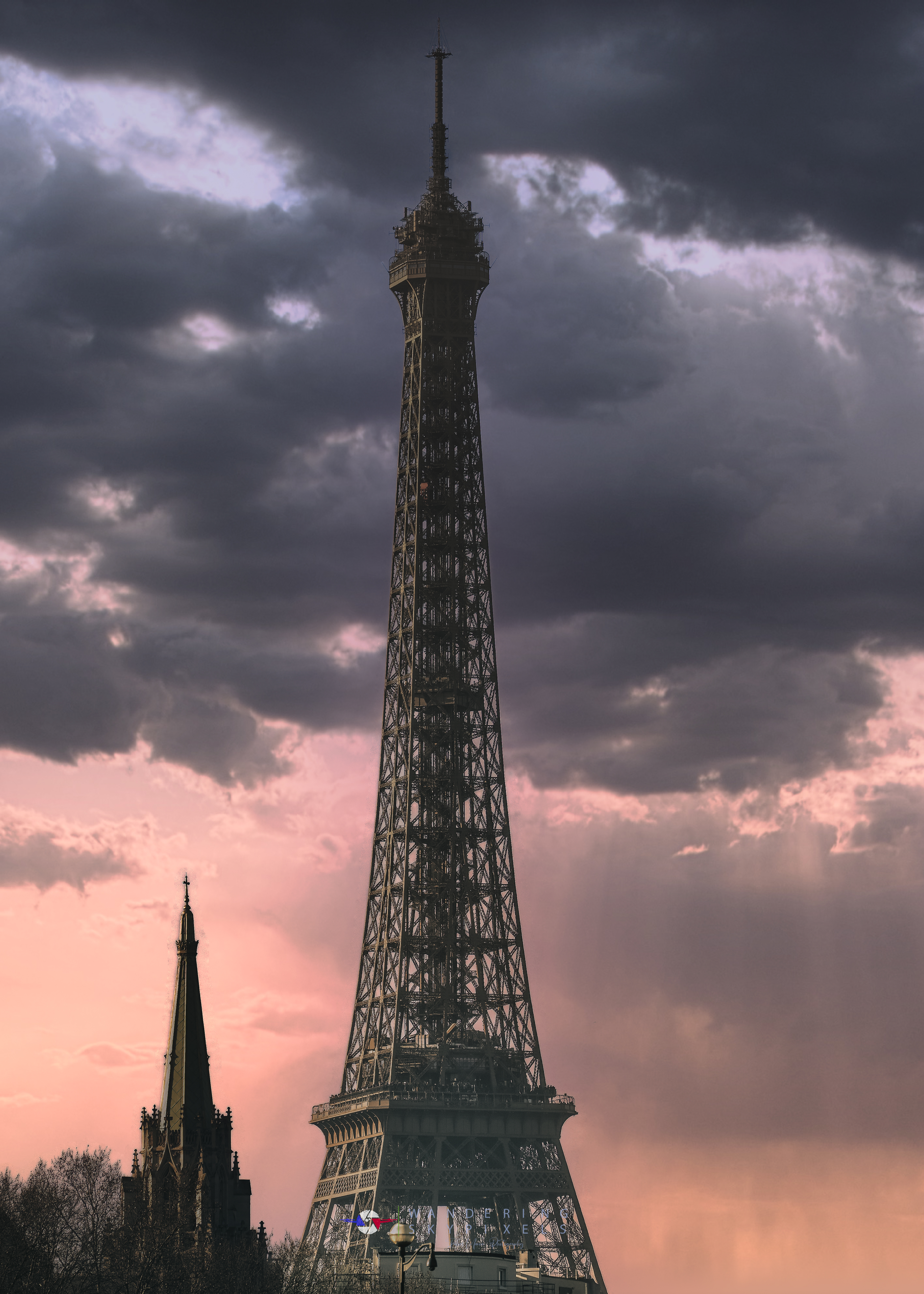 Eiffel Tower - Stormy Drama