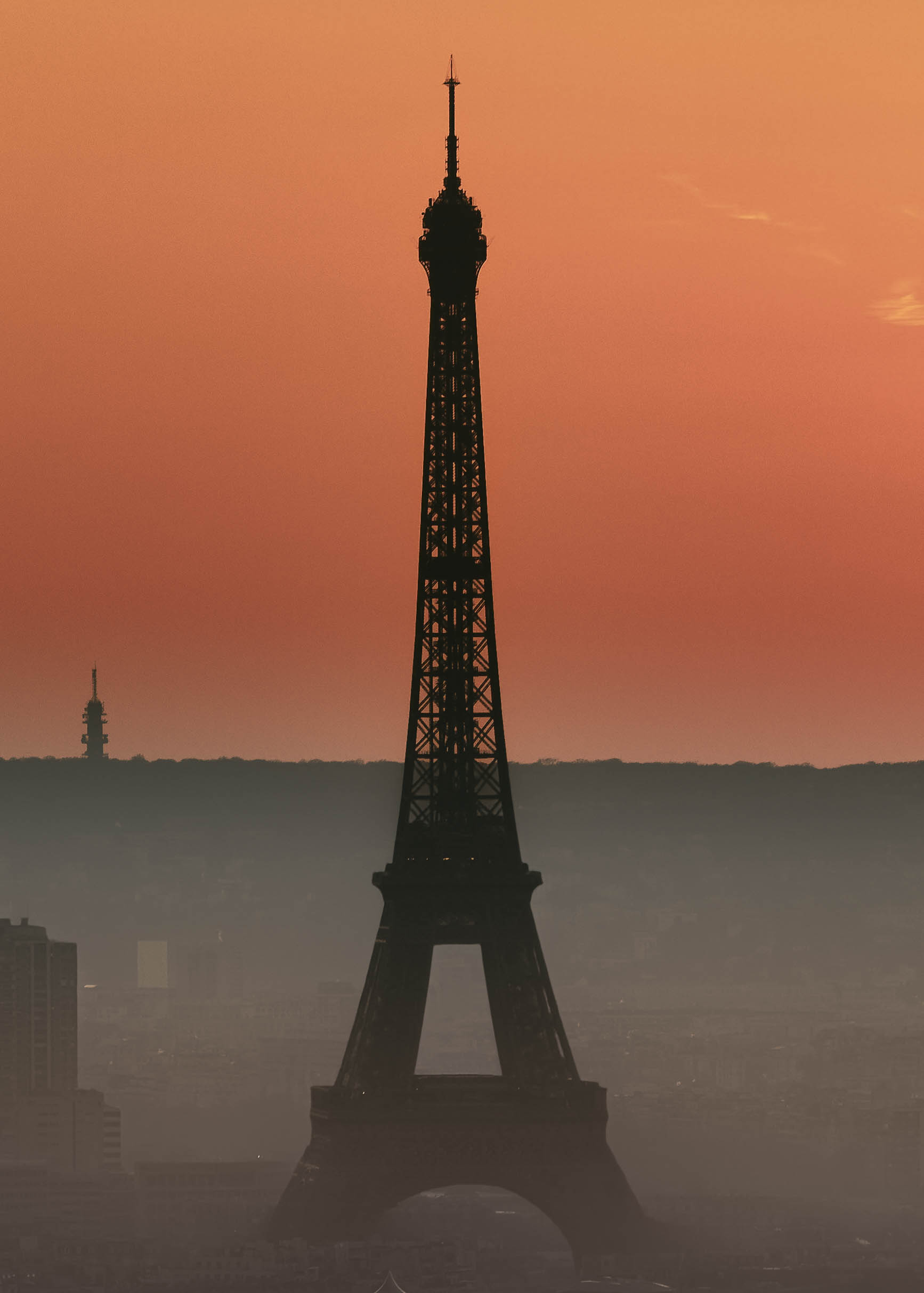Eiffel Tower - Sunrise Silhouette